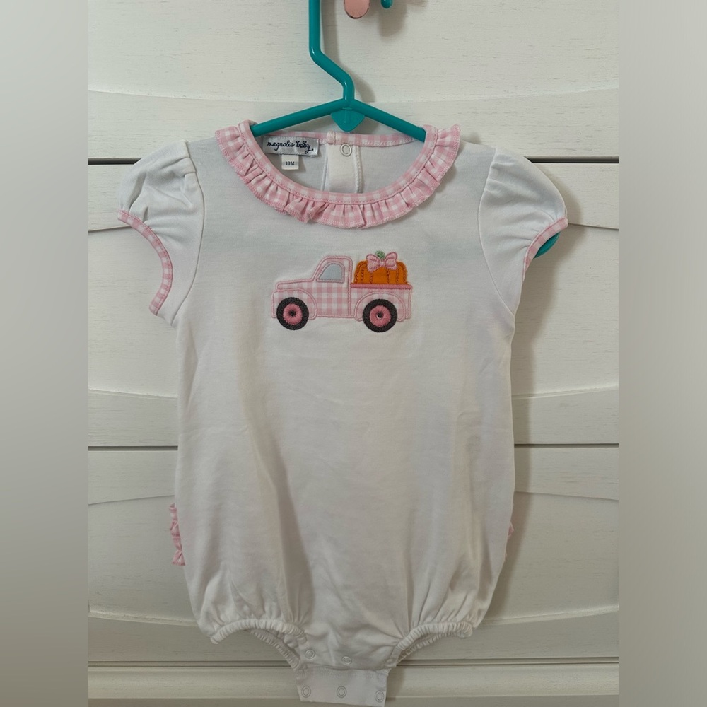 Magnolia Baby Pink and White Gingham Bubble